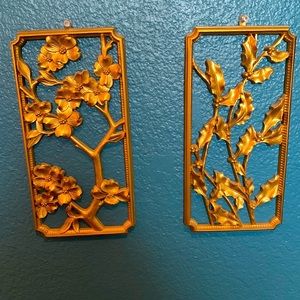 SOLD 4 Panel Gold Wall Decor